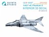Quinta Studio QDS+48487 F-4C Phantom II 3D-Printed & coloured Interior on decal paper (Academy) (Small version) (with 3D-printed resin parts) 1/48